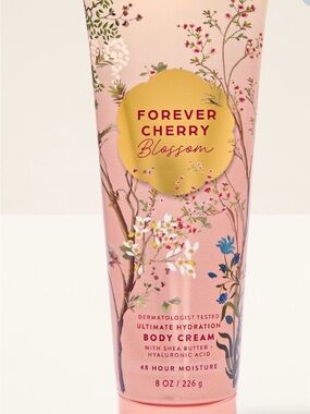 Bath & Body Works Forever Cherry Blossom Body Cream - Pink & Gold